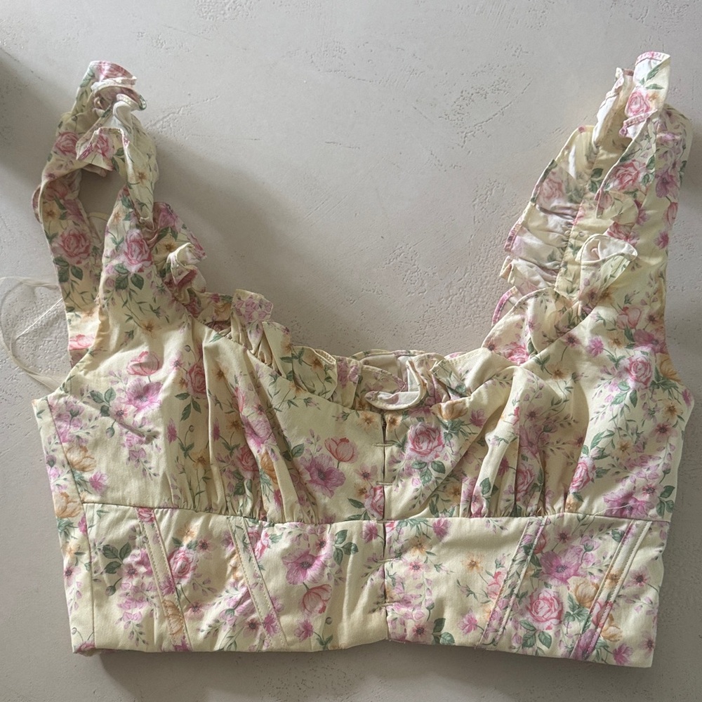 House of CB Floral Ruffle Women Top